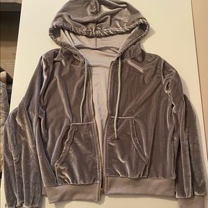 Unbranded velour gray tracksuit size S